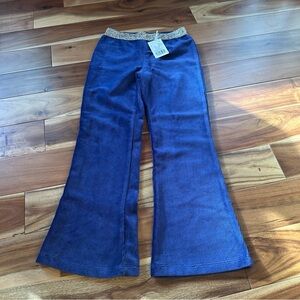 NWT Mini Boden Velvet Flared Leggings. Size 5-6 years